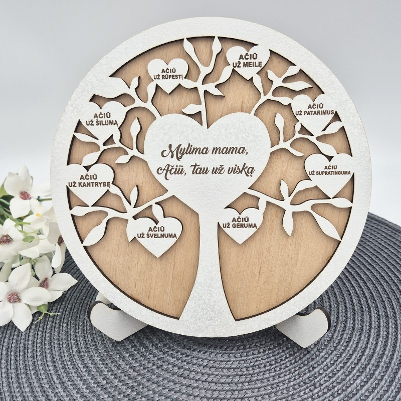 Pastatoma padėka „Mylima mama, Ačiū, tau už viską“