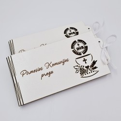 Baltas pinigų vokelis „Pirmosios Komunijos proga“