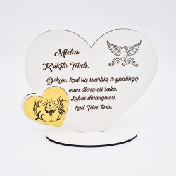 Pastatoma širdis „Mielas Krikšto tėveli“