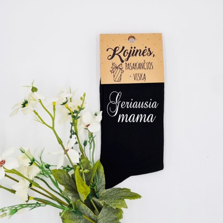 Moteriškos kojinės „Geriausia mama“