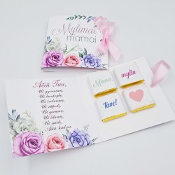 Atvirutė su šokoladukais „Mylimai mamai“