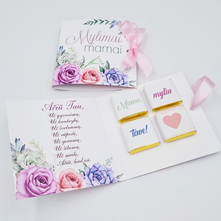 Atvirutė su šokoladukais „Mylimai mamai“