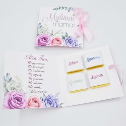 Atvirutė su šokoladukais „Mylimai mamai“
