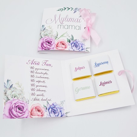 Atvirutė su šokoladukais „Mylimai mamai“