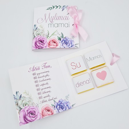 Atvirutė su šokoladukais „Mylimai mamai“