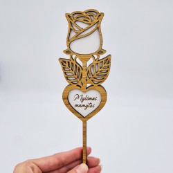 Medinė gėlė „Mylimai mamytei“