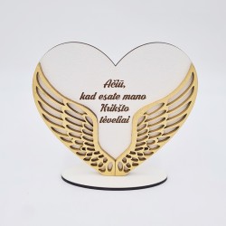 Pastatoma padėka sparnai „Ačiū, kad esate mano krikšto tėveliai“