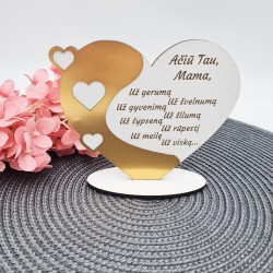 Pastatoma padėka širdelė „Ačiū, tau mama“