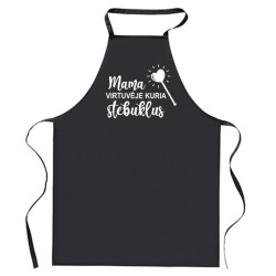 Prijuostė „Mama virtuvėje kuria stebuklus“