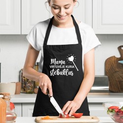 Prijuostė „Mama virtuvėje kuria stebuklus“