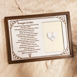 Rėmelis „Padėka tėvams vestuvių proga“