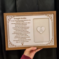 Rėmelis „Padėka tėvams vestuvių proga“