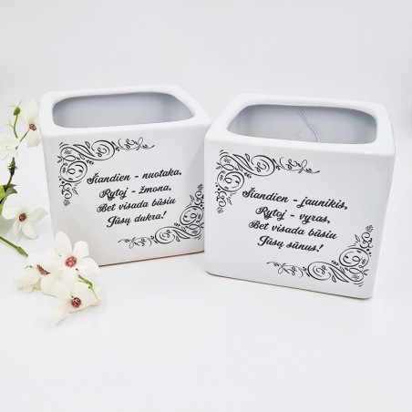 Vazonai „Šiandien-jaunikis, šiandien - nuotaka“