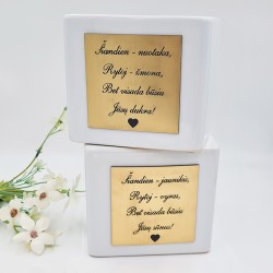 Vazonas „Šiandien-jaunikis, šiandien - nuotaka““