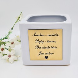 Vazonas „Šiandien-jaunikis, šiandien - nuotaka““