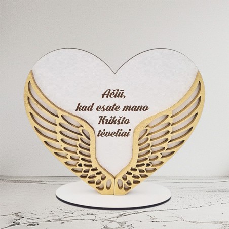 Pastatoma padėka sparnai „Ačiū, kad esate mano krikšto tėveliai“