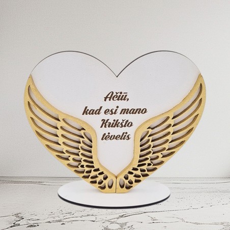 Pastatoma padėka sparnai „Ačiū, kad esi mano krikšto tėvelis“