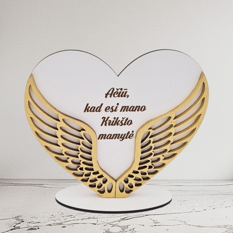 Pastatoma padėka sparnai „Ačiū, kad esi mano krikšto mamytė“