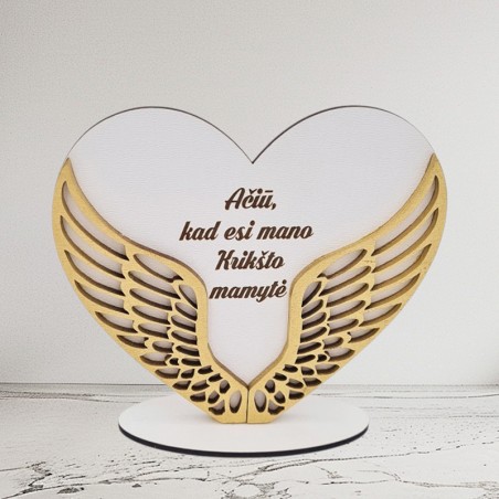 Pastatoma padėka sparnai „Ačiū, kad esi mano krikšto mamytė“