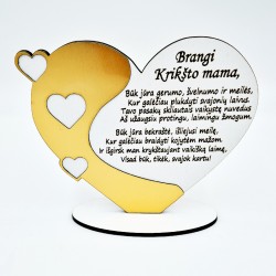 Pastatoma širdis „Brangi Krikšto mama“