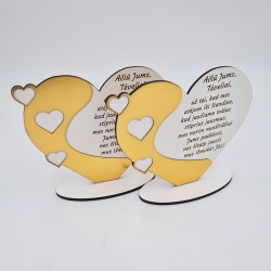 Pastatoma padėka širdelė „Ačiū, Jums Tėveliai“