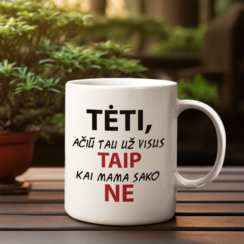 Puodelis „Tėti ačiū, tau už visus taip“