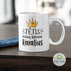 Puodelis „Tėtis mūsų šeimos karalius“
