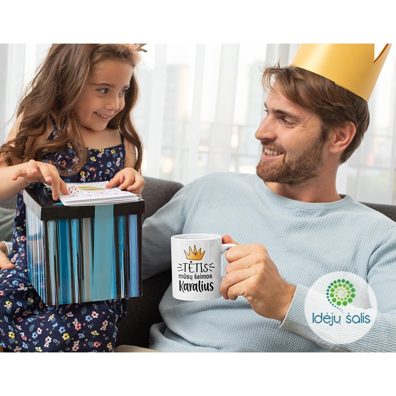 Puodelis „Tėtis mūsų šeimos karalius“