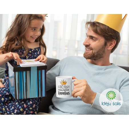 Puodelis „Tėtis mūsų šeimos karalius“
