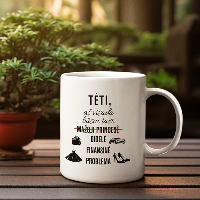 Puodelis „Tėti, aš visada būsiu“