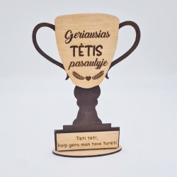 Medinė taurė „Geriausias tėtis pasaulyje“