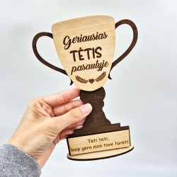 Medinė taurė „Geriausias tėtis pasaulyje“