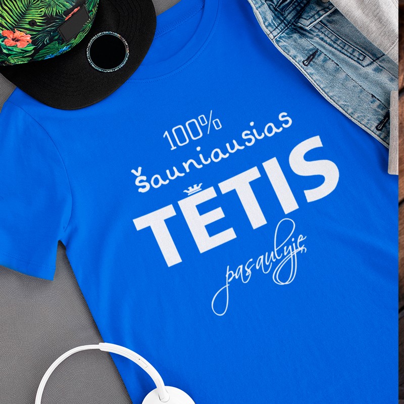 Marškinėliai „100% šauniausias tėtis“