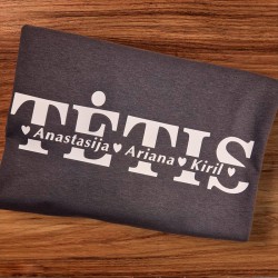Marškinėliai su jūsų vardais „Tėtis“