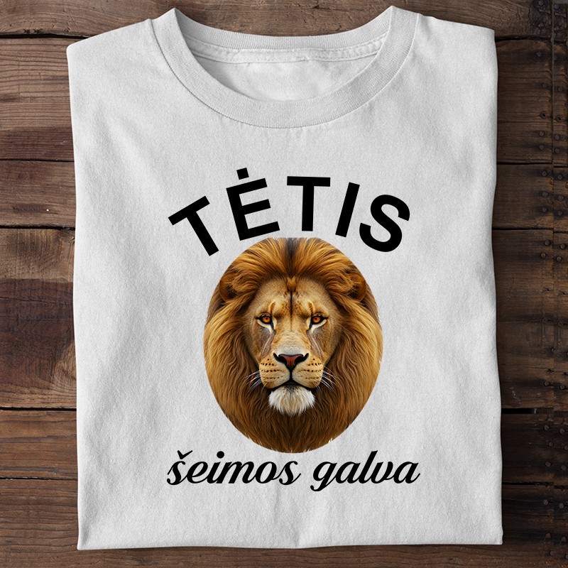 Marškinėliai „Tėtis šeimos galva“