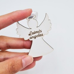 Pakabinamas medinis angeliukas „Laimės angelas“