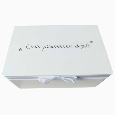 Krikštadėžė su vardu „Krikšto prisiminimų dėžutė“