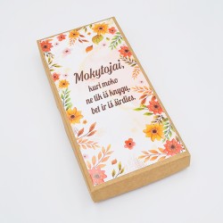 Šokoladukų rinkinys „Mokytojai, kuri moko iš širdies“