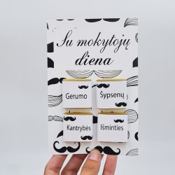 Atvirukas su šokoladukais „Su mokytojų diena“