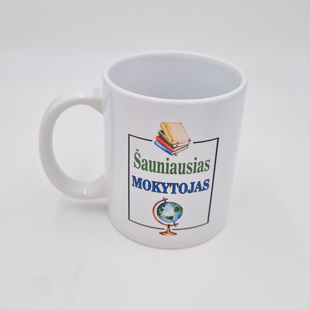Puodelis „Šauniausio mokytojo“
