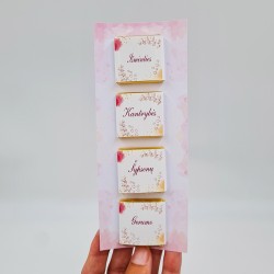 Atvirutė su šokoladukais „Išminties, kantrybės, šypsenų, gerumo“
