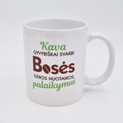 Puodelis: „Kava gyvybiškai svarbi bosės geros nuotaikos palaikymui“