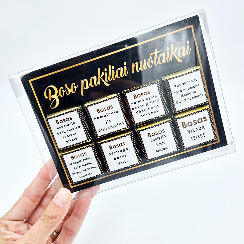 Šokoladukų rinkinys „Boso pakiliai nuotaikai“