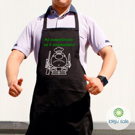 Prijuostė „Aš sumedžiojau, aš pagaminsiu“