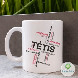 Puodelis „Tėtis su daug žodžių“