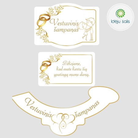 Butelio etiketė: Vestuvinis šampanas IS670