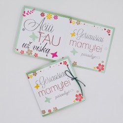 Atvirutė su šokoladukais „Geriausiai mamytei pasaulyje“