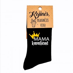 Moteriškos kojinės: „Mama karalienė“