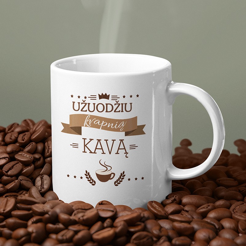 Puodelis: „Užuodžiu kvapnią kavą“