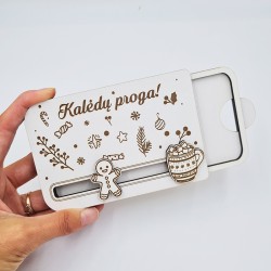 Medinis pinigų vokelis „Kalėdų proga“